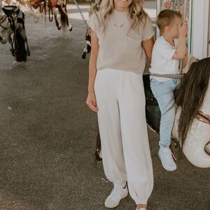 Free People cozy knit top and pants